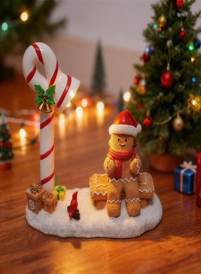 YOQUATE Christmas Gingerbread Man Decorations Indoor Home Decor Christmas Gingerbread Man Figurines Winter for Table Top Centerpiece Fireplace Decor Cute Decoration Gift（GB） - Image 3
